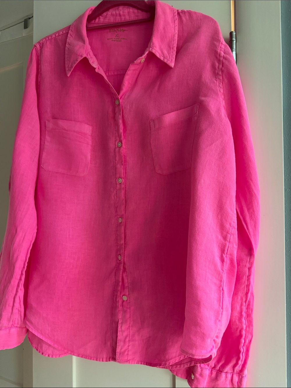 Lily Pulitzer Linen blouse  XL